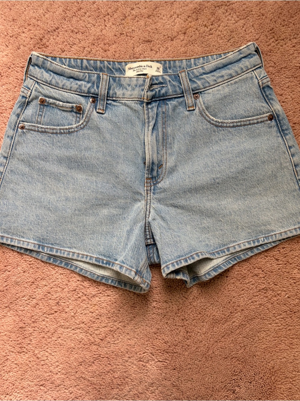 Abercrombie & Fitch Light Wash Denim Jean Shorts